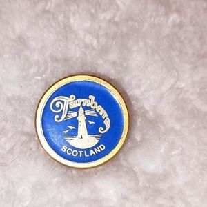 Vintage Turnberry Scotland Blue gold Golf Pin